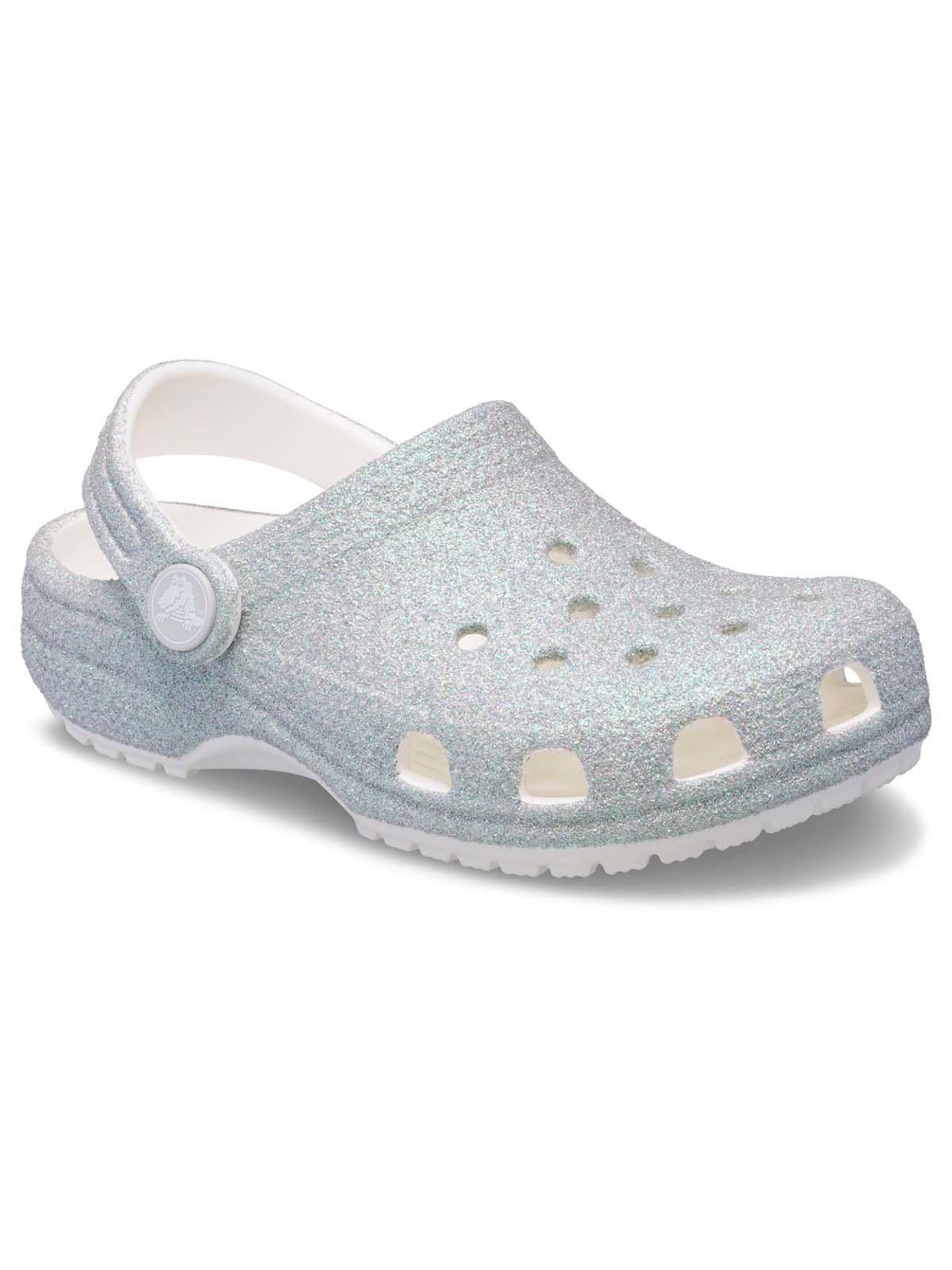 Zueco Crocs Niño Classic Iridescent K Blanco-6