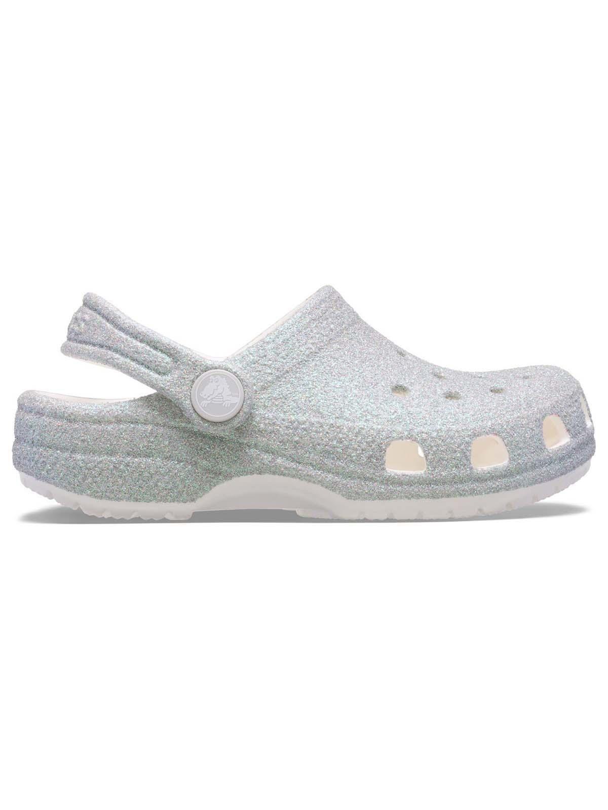 Zueco Crocs Niño Classic Iridescent K Blanco-0