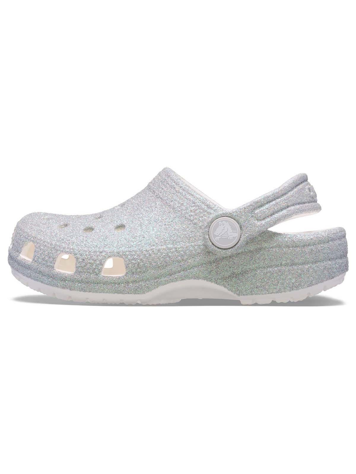 Zueco Crocs Niño Classic Iridescent K Blanco-1