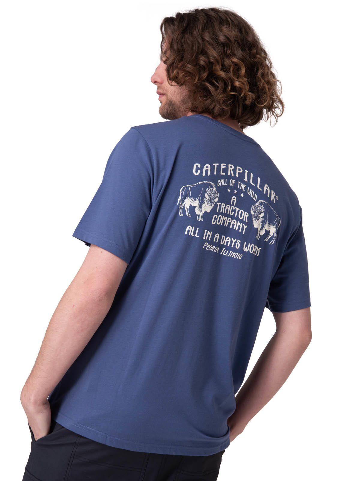 Polera Manga Corta Call Of The Wild Gra Hombre Azul-3