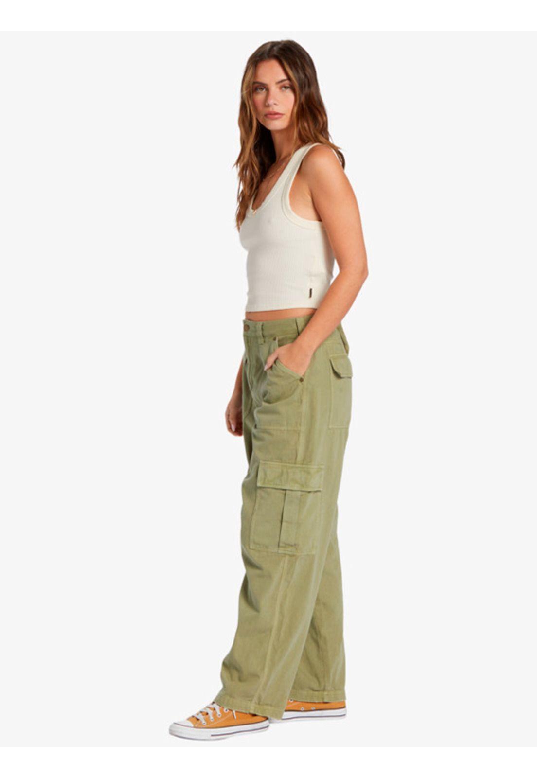 Pantalón Cargo Mujer Walk Along Verde-2