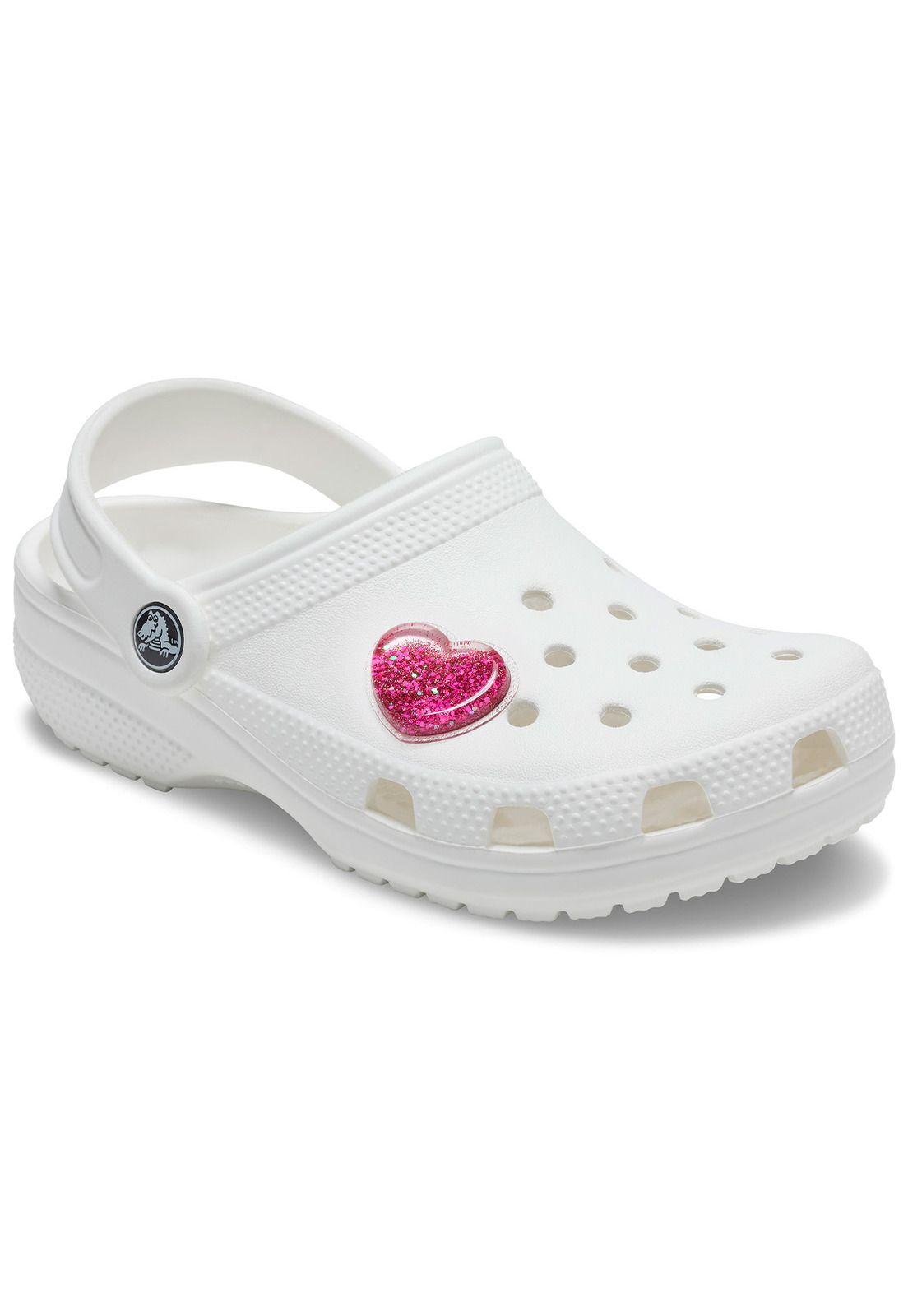 Jibbitz Crocs Corazón Dinámico Glitter Rosado-1
