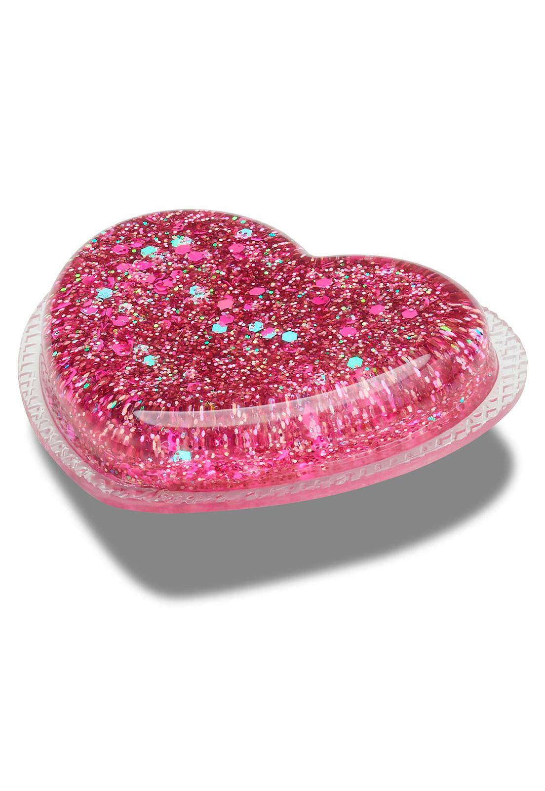 Jibbitz Crocs Corazón Dinámico Glitter Rosado-2