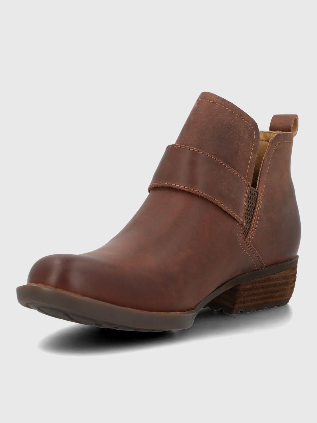 Botin Cuero Raquel Café Mujer-5