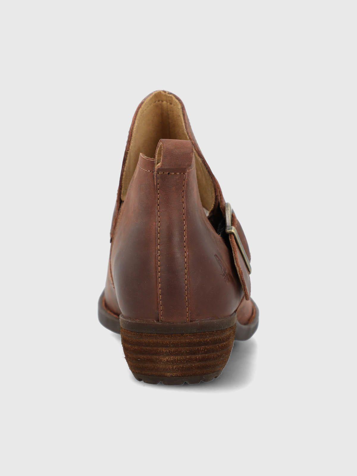 Botin Cuero Raquel Café Mujer-6