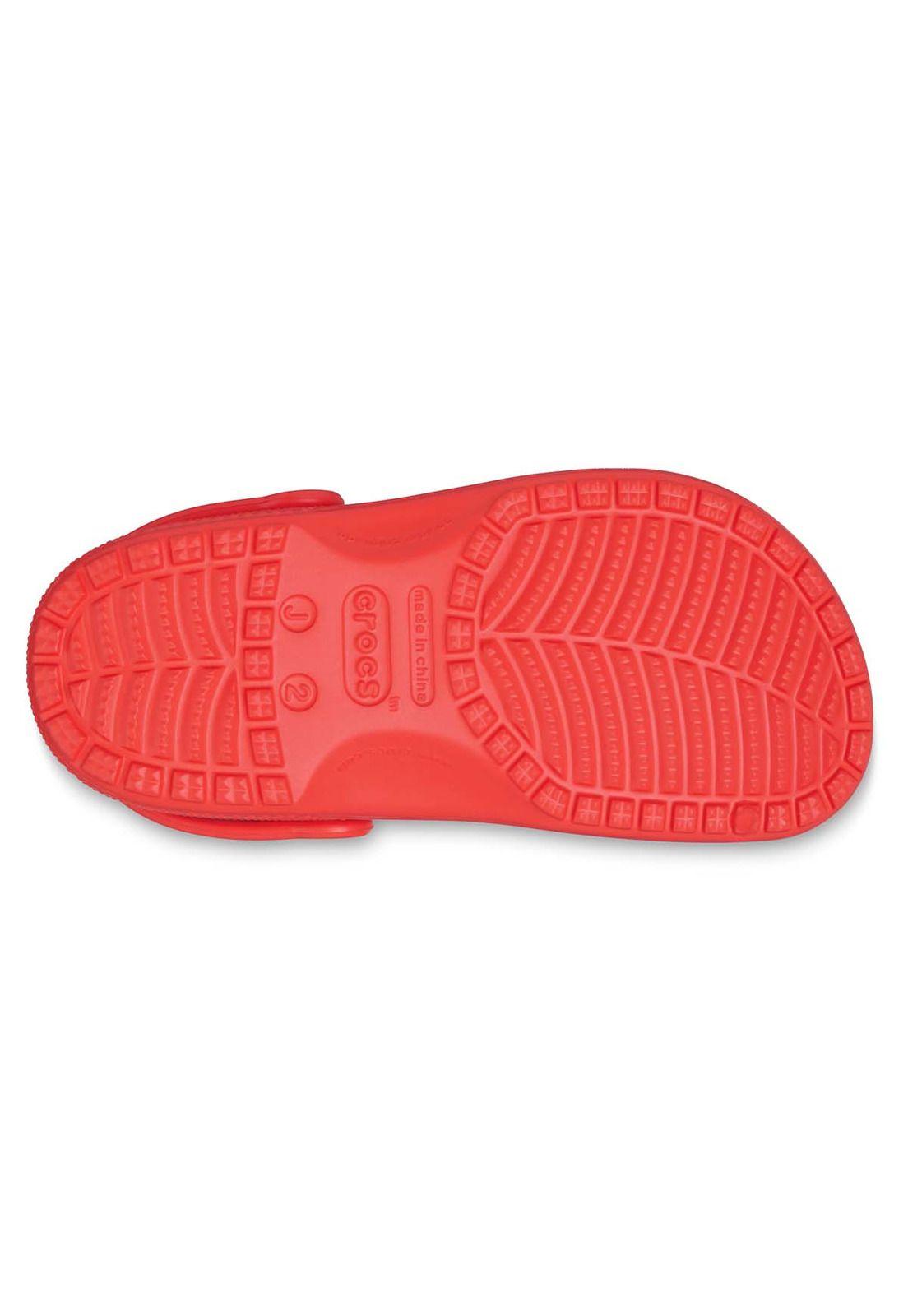 Zueco Crocs Niño Classic Clog K Rojo Intenso-5