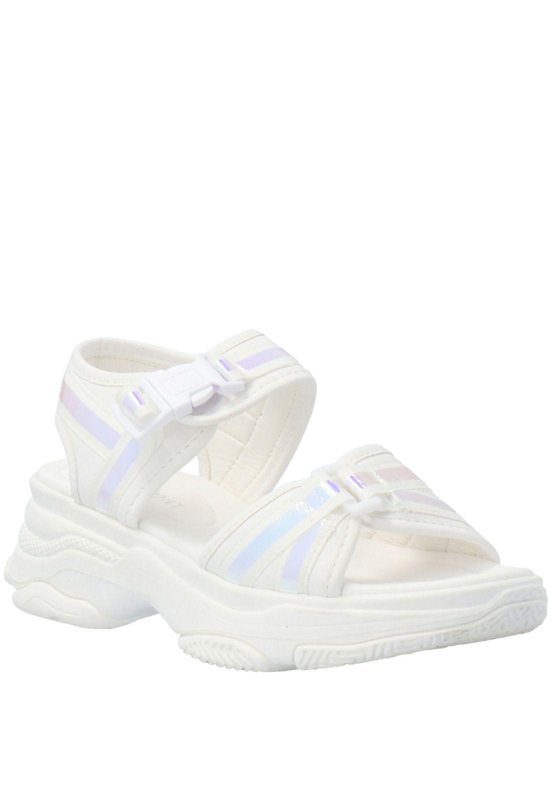 Sandalia Mujer Brilla Blanco-0