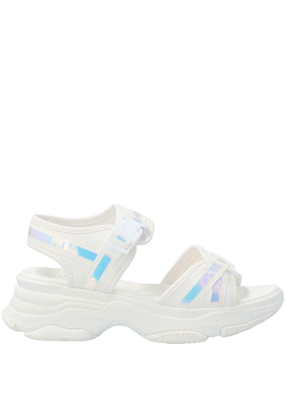 Sandalia Mujer Brilla Blanco-1