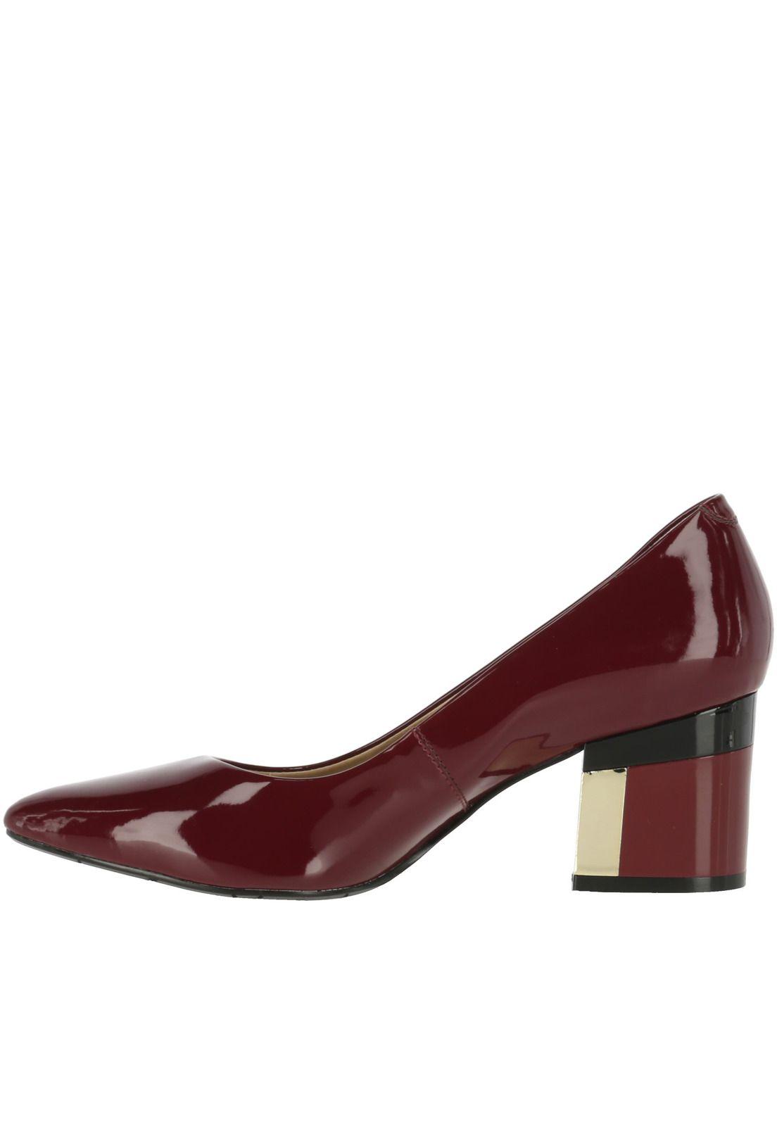 Zapato Cuero Mujer Caring Burdeo-3