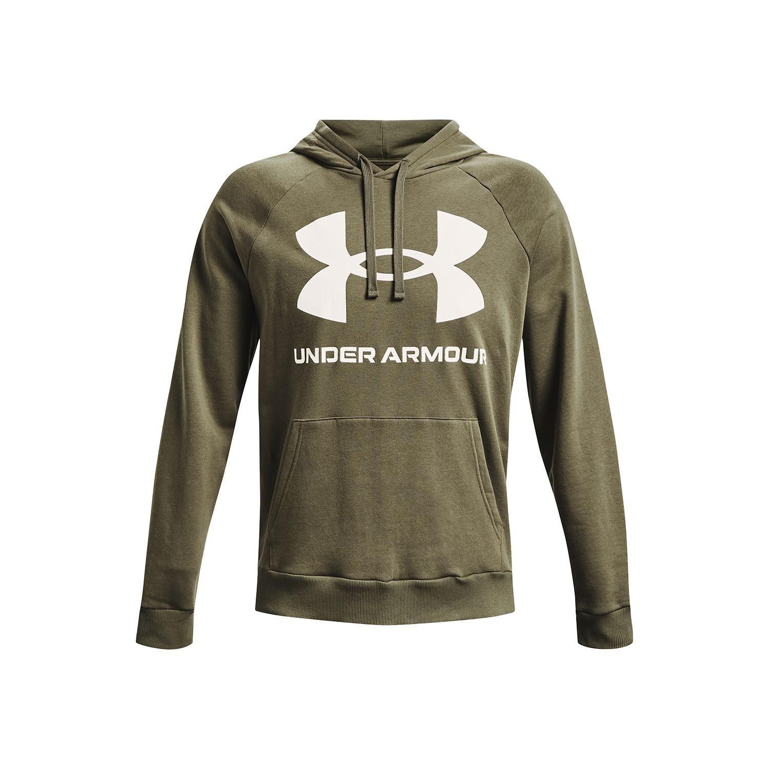 Poleron Hombre Rival Fleece Big Logo Verde-0