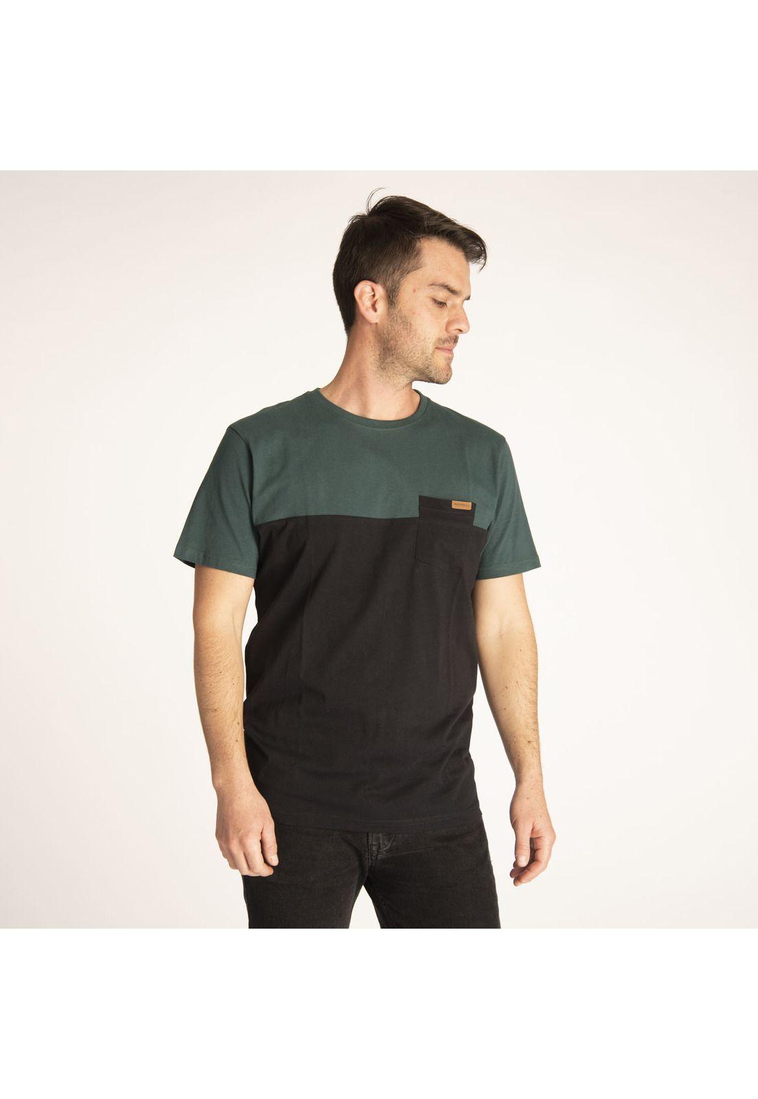 Polera M/C Hombre Color Block Tee Azul-0