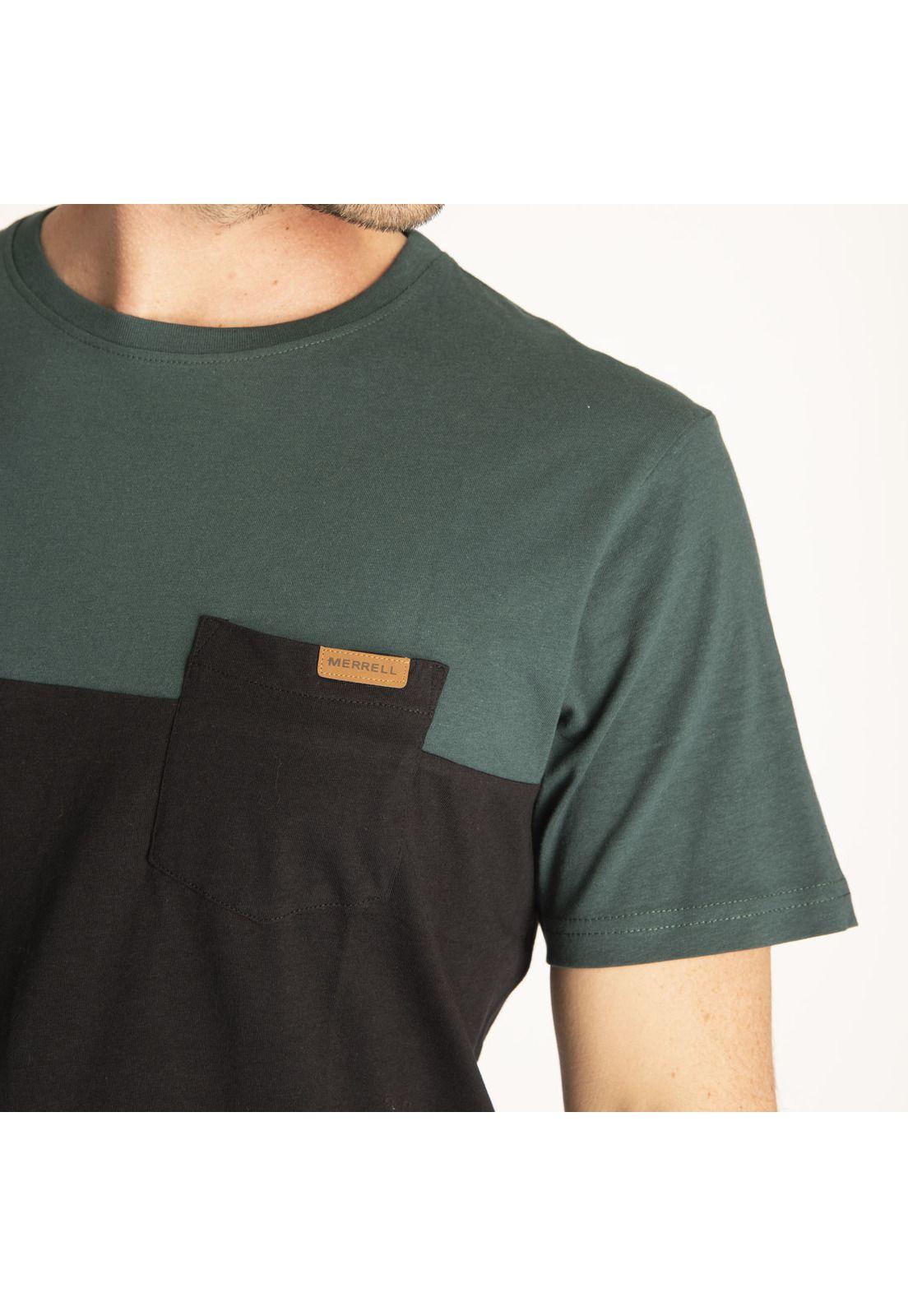 Polera M/C Hombre Color Block Tee Azul-4