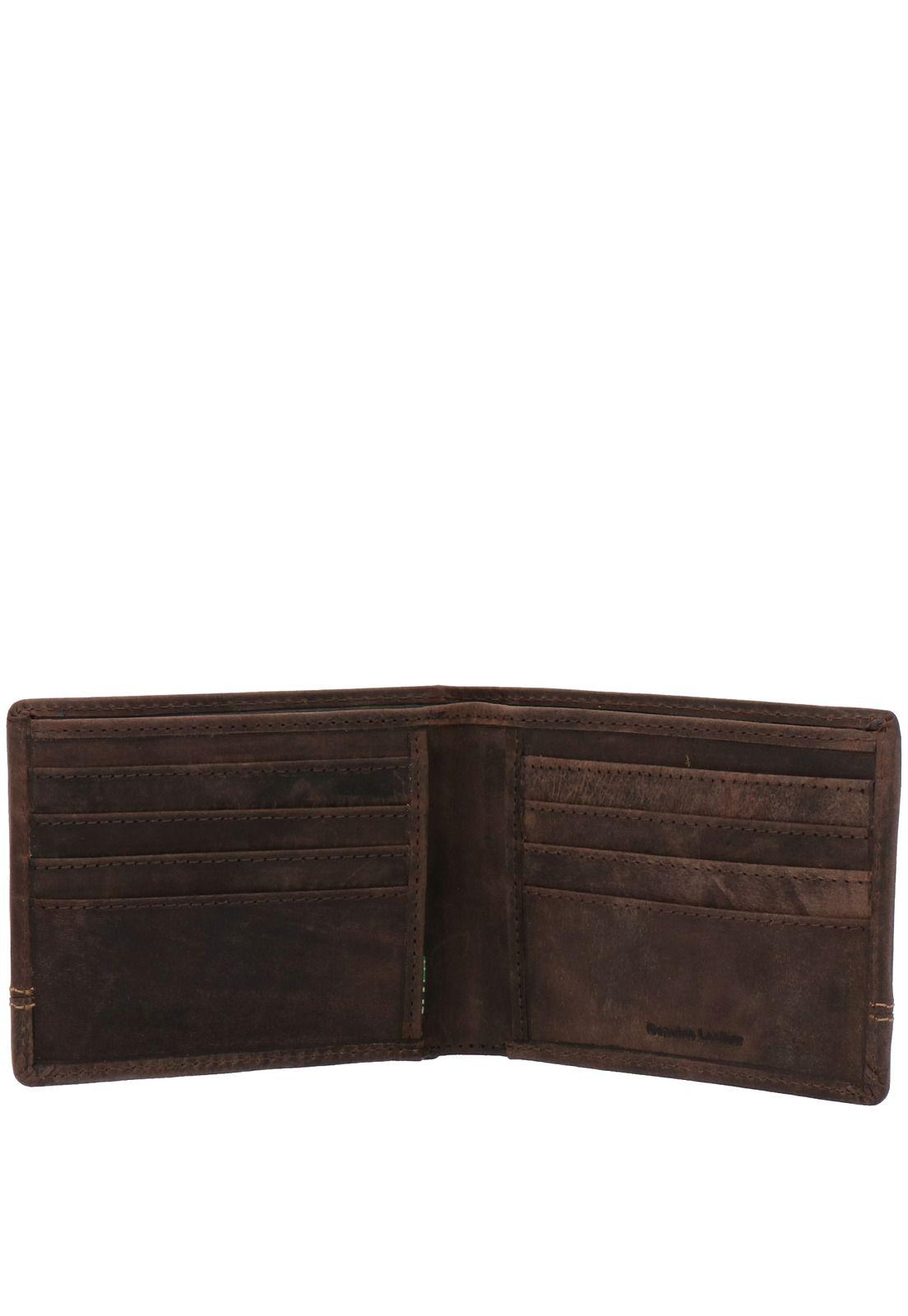 Billetera Cuero Hombre Whks 8B Stitch Café-2