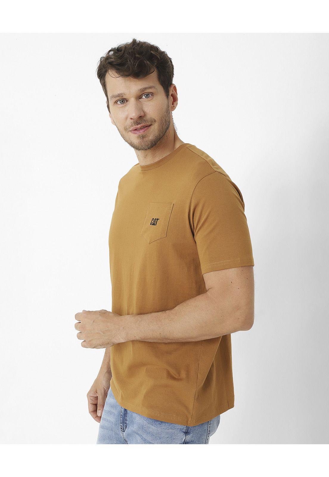 Polera M/C Foundation Pocket Te Café Hombre-3