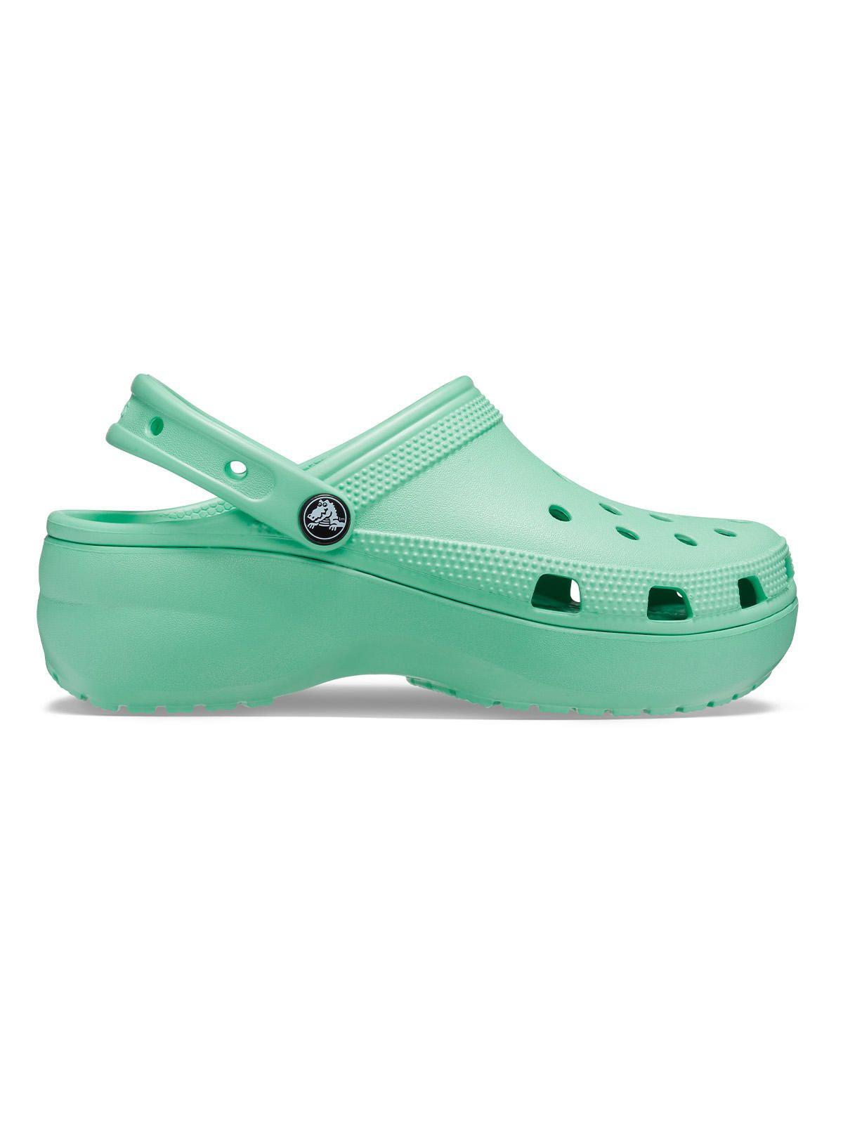 Zueco Crocs Mujer Classic Ptfm Clog Verde-0
