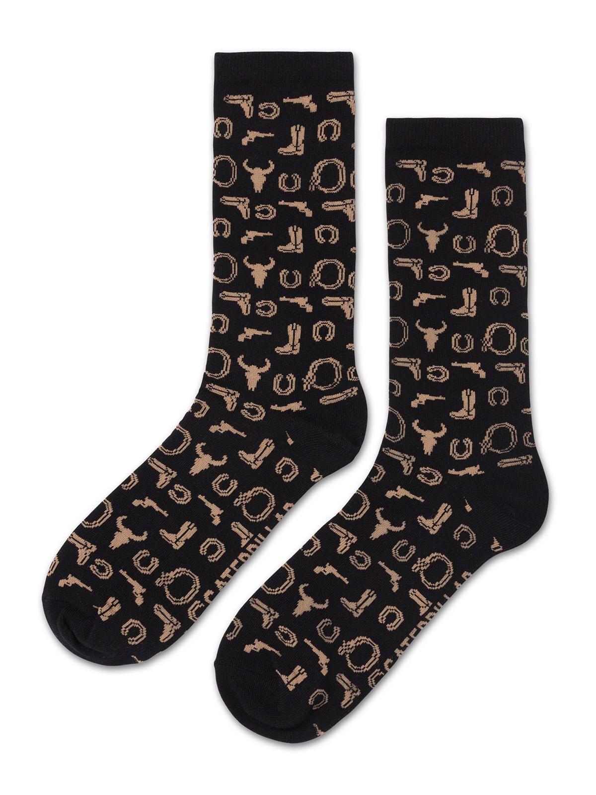 Calcetín Hombre Aop Crew Sock Negro-0