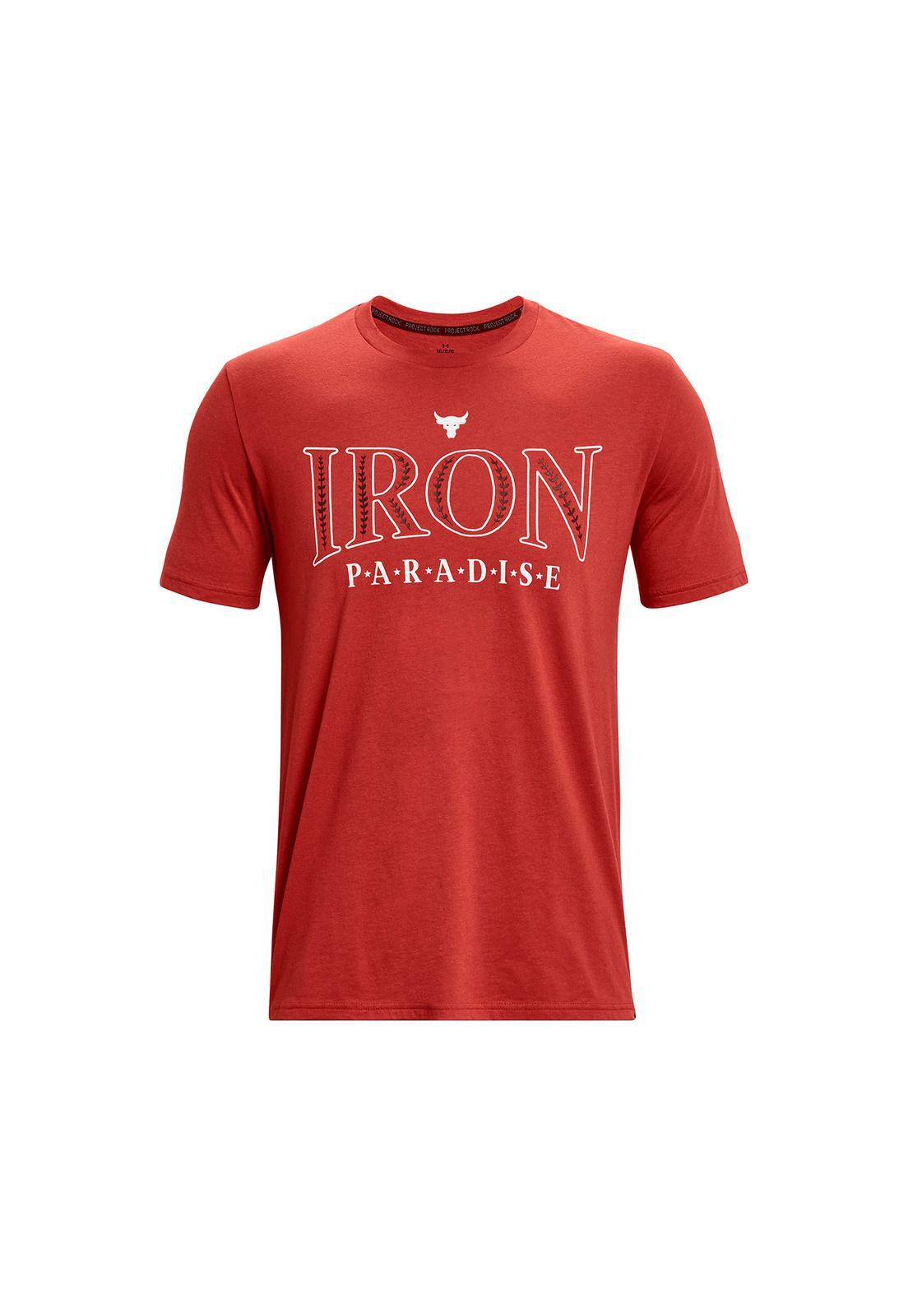 Polera M/C Train Project Rock Paradise Rojo Hombre-0