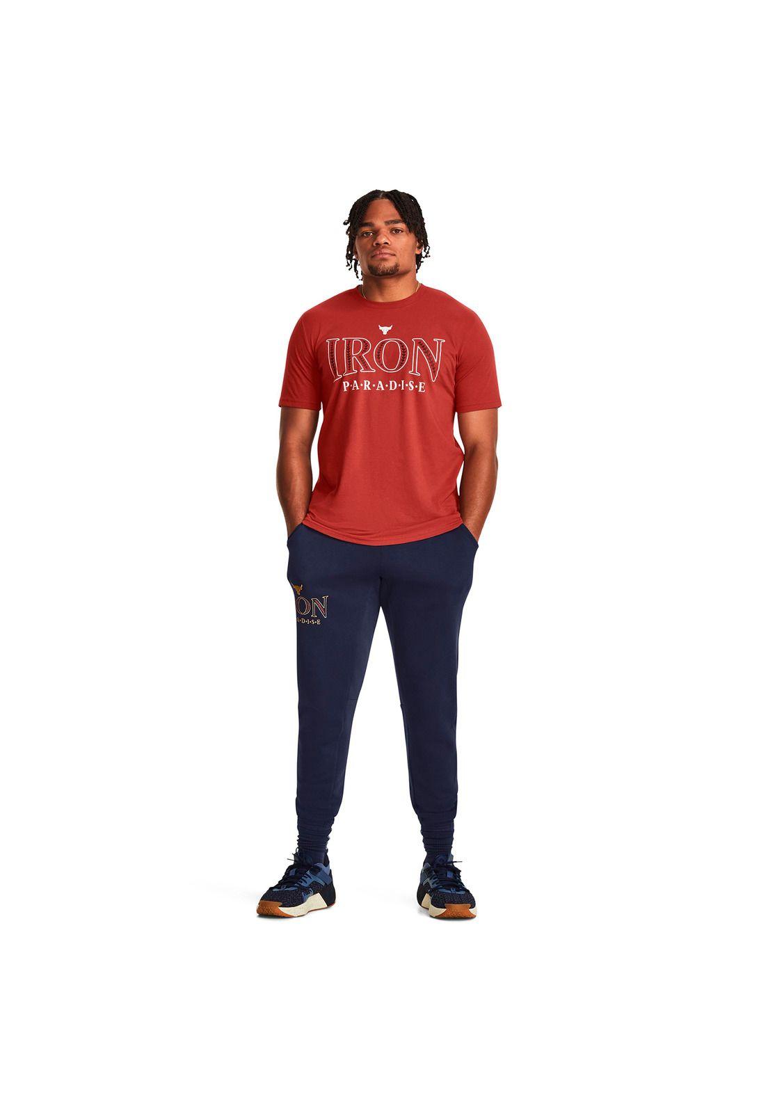 Polera M/C Train Project Rock Paradise Rojo Hombre-5