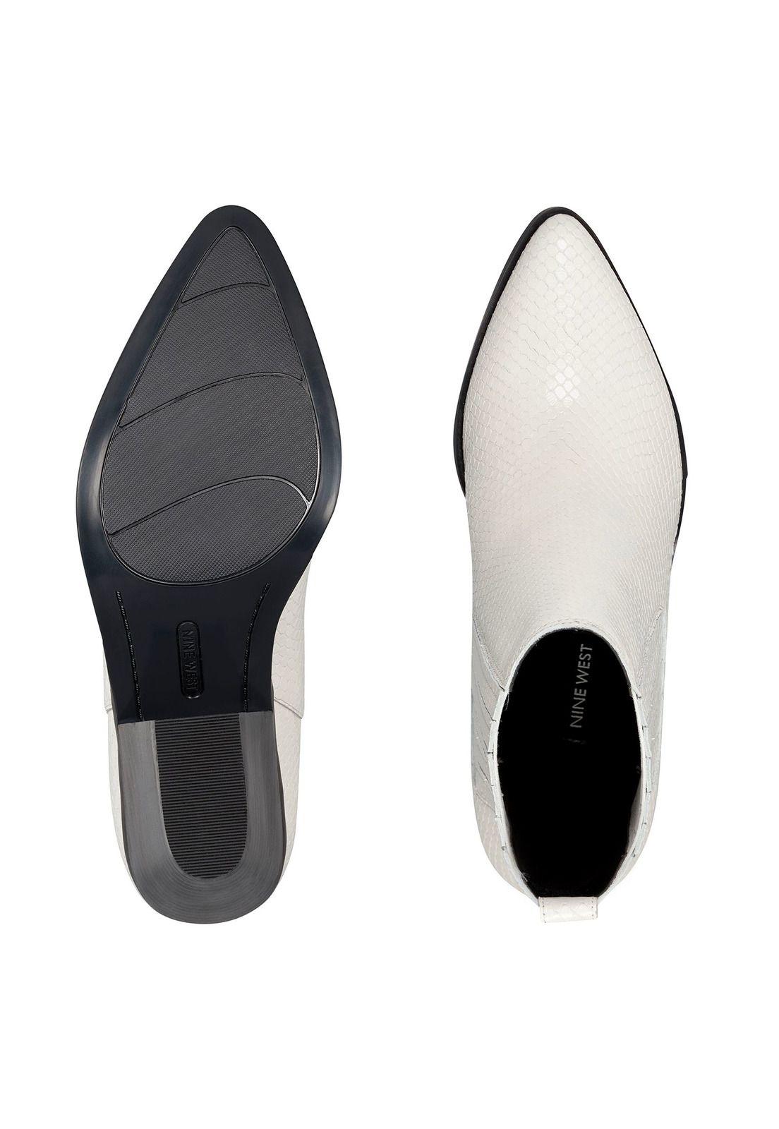 Botín Cuero Lexa Blanco Mujer-4