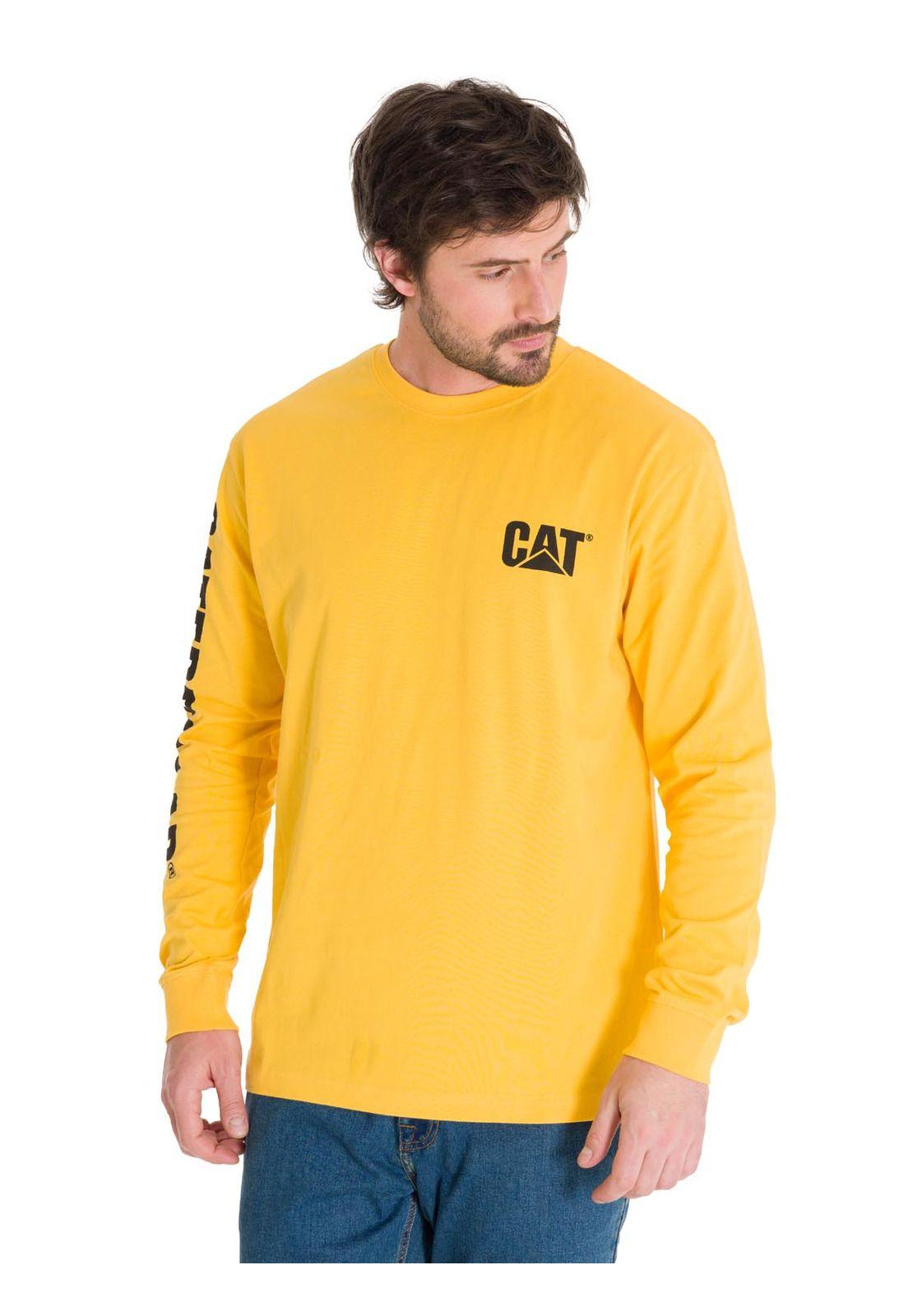 Polera Manga Larga Trademark Hombre Amarillo-1