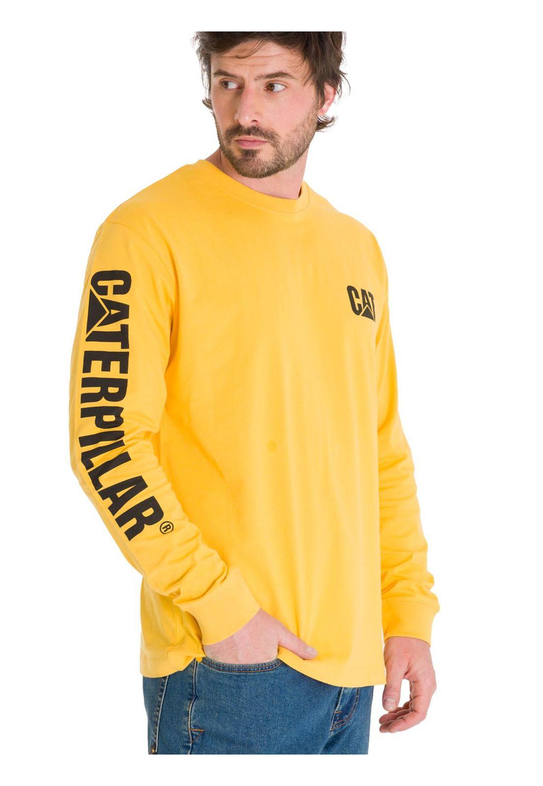Polera Manga Larga Trademark Hombre Amarillo-4