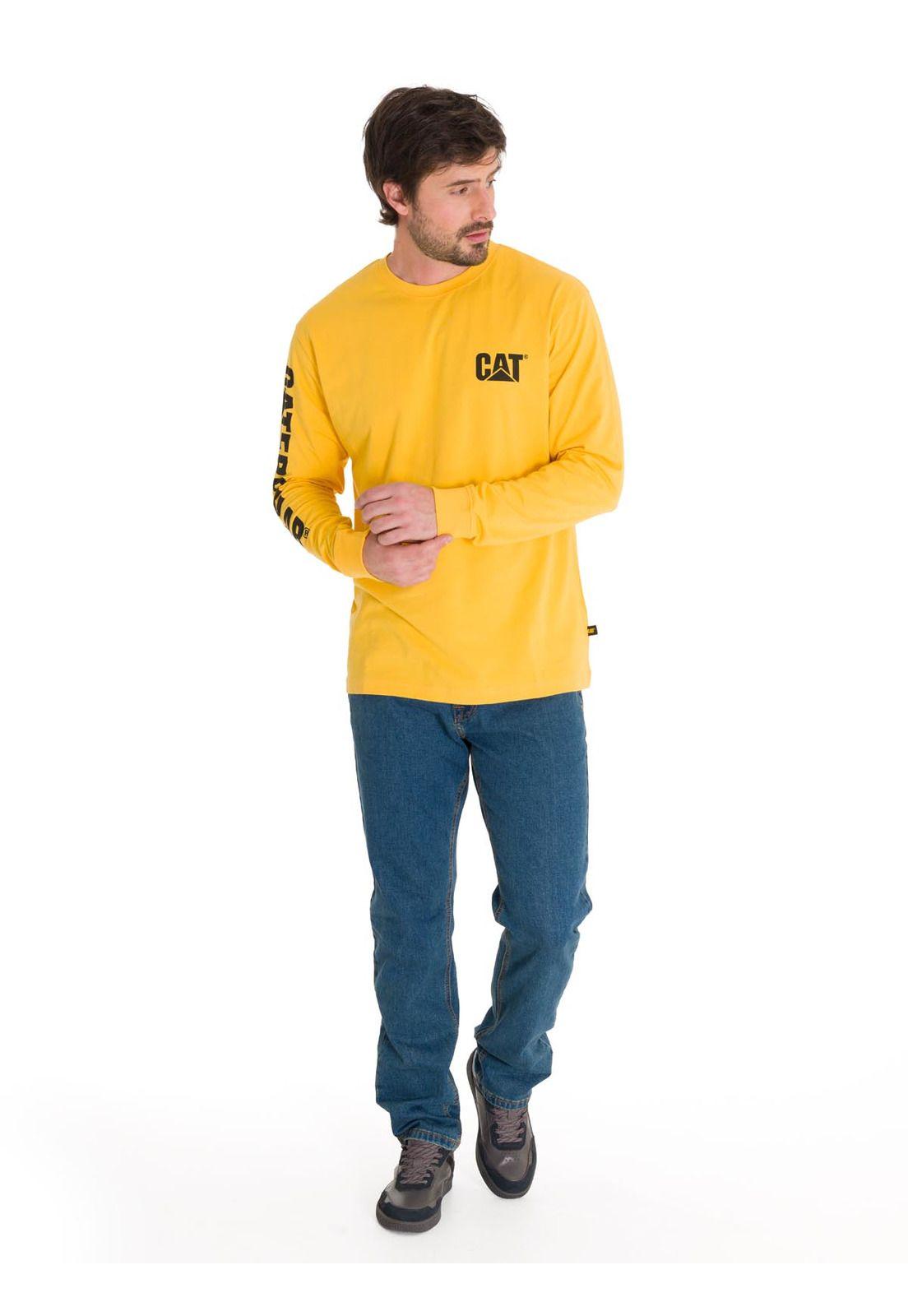 Polera Manga Larga Trademark Hombre Amarillo-6