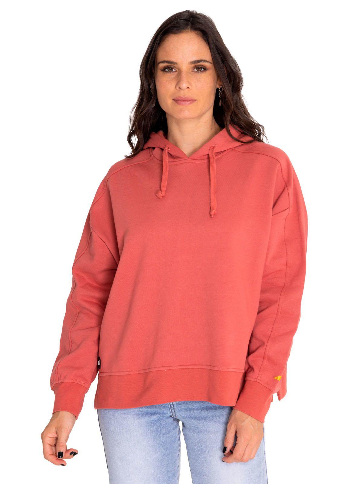 Polerón Mujer Fleece Oversized Cozy Hoodie Rojo-0