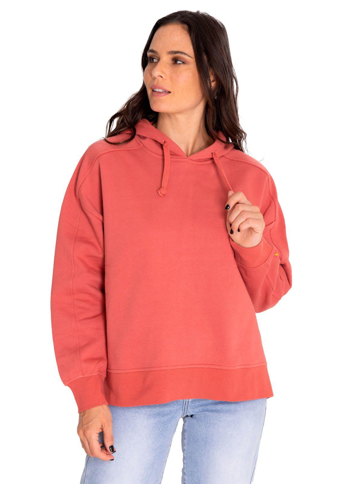 Polerón Mujer Fleece Oversized Cozy Hoodie Rojo-1