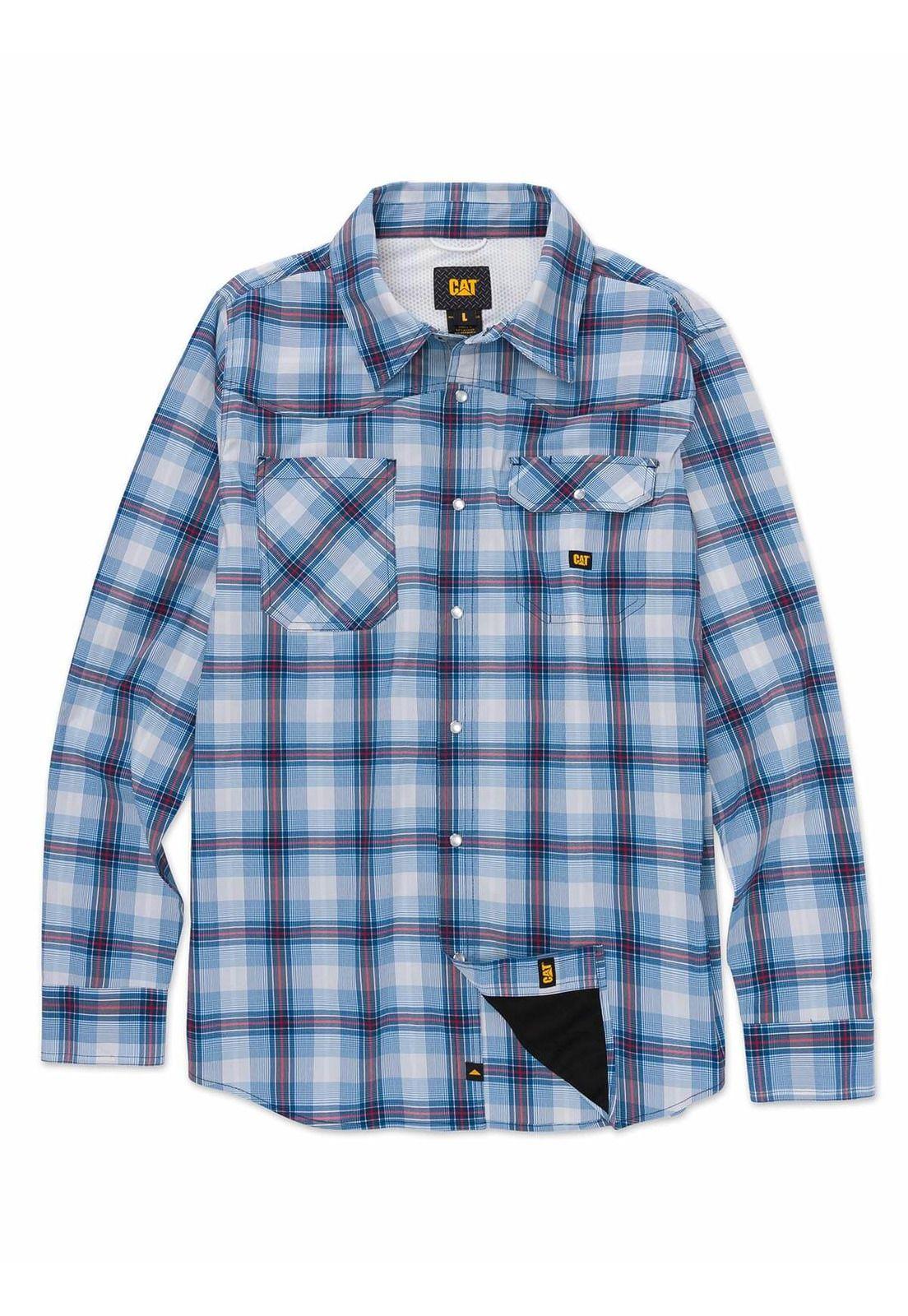 Camisa Casual Lightweight Western Celeste Hombre-0