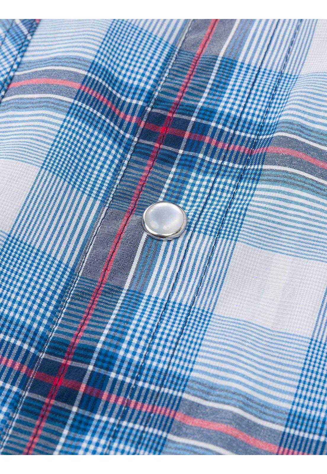 Camisa Casual Lightweight Western Celeste Hombre-5