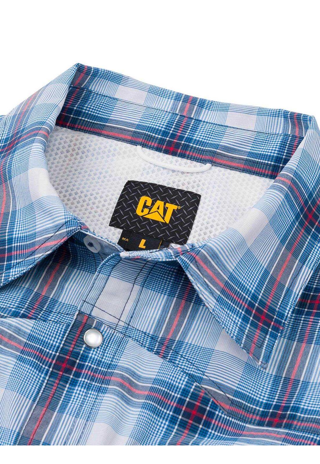 Camisa Casual Lightweight Western Celeste Hombre-6