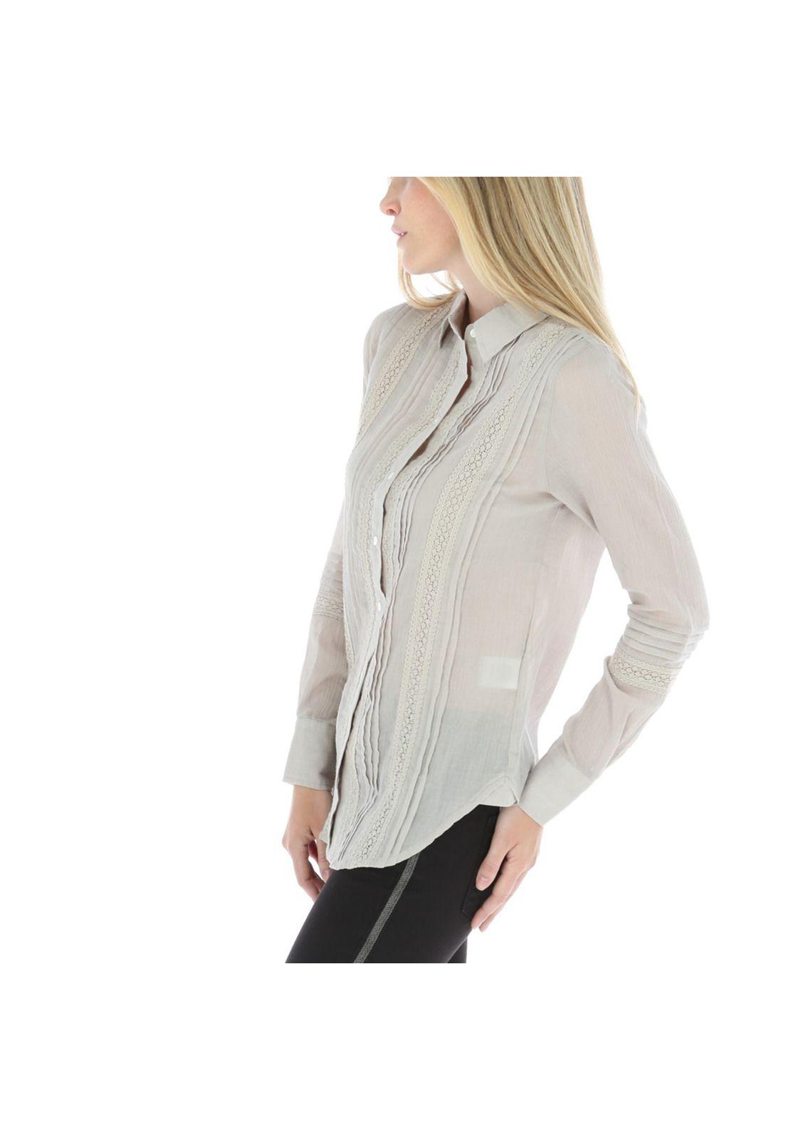 Blusa Mujer Algodón Tape Gris-2