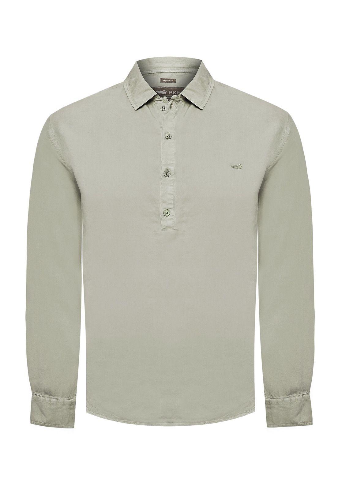 Camisa Tencel Hombre Tencelhalf Gris-0