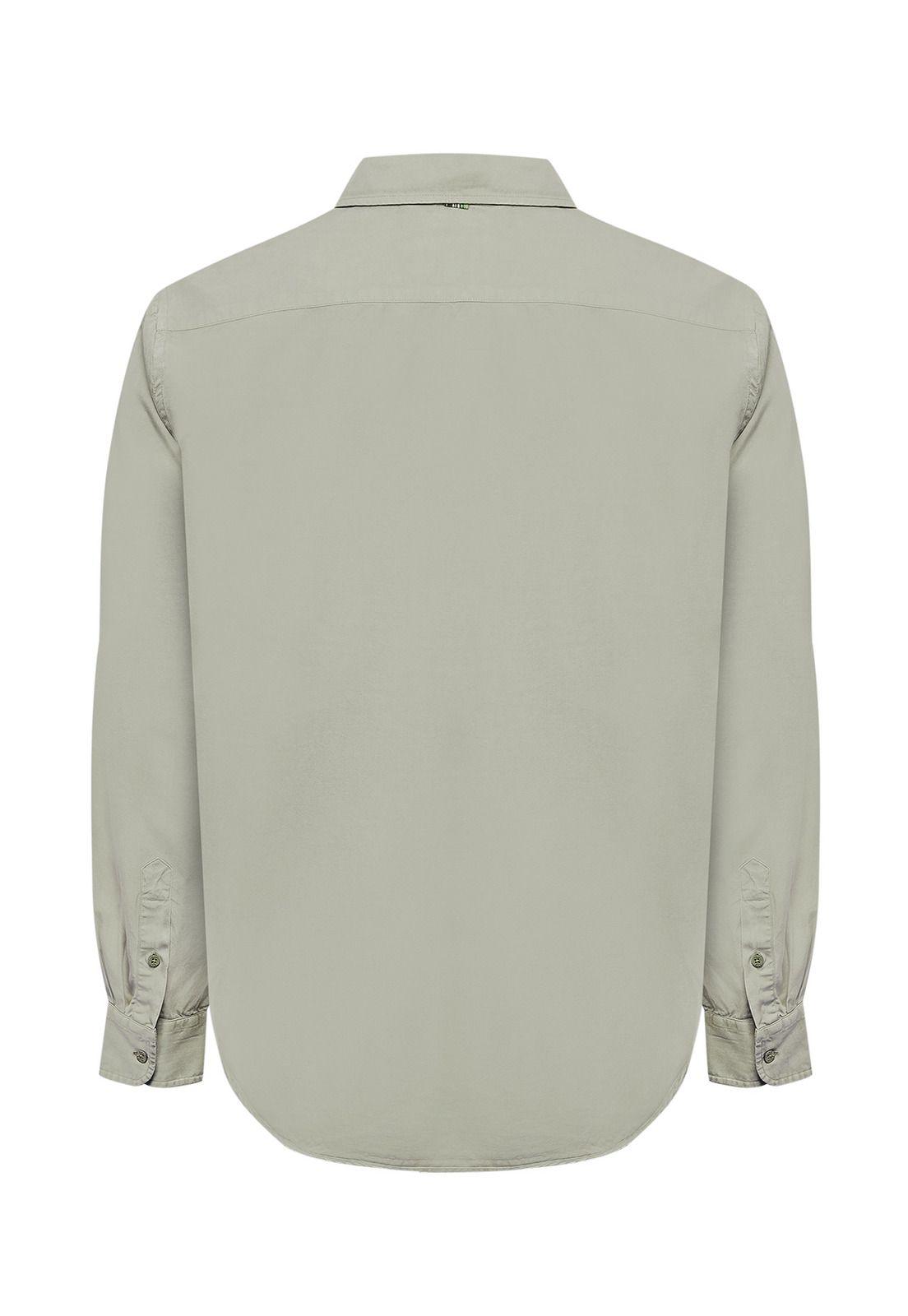 Camisa Tencel Hombre Tencelhalf Gris-1