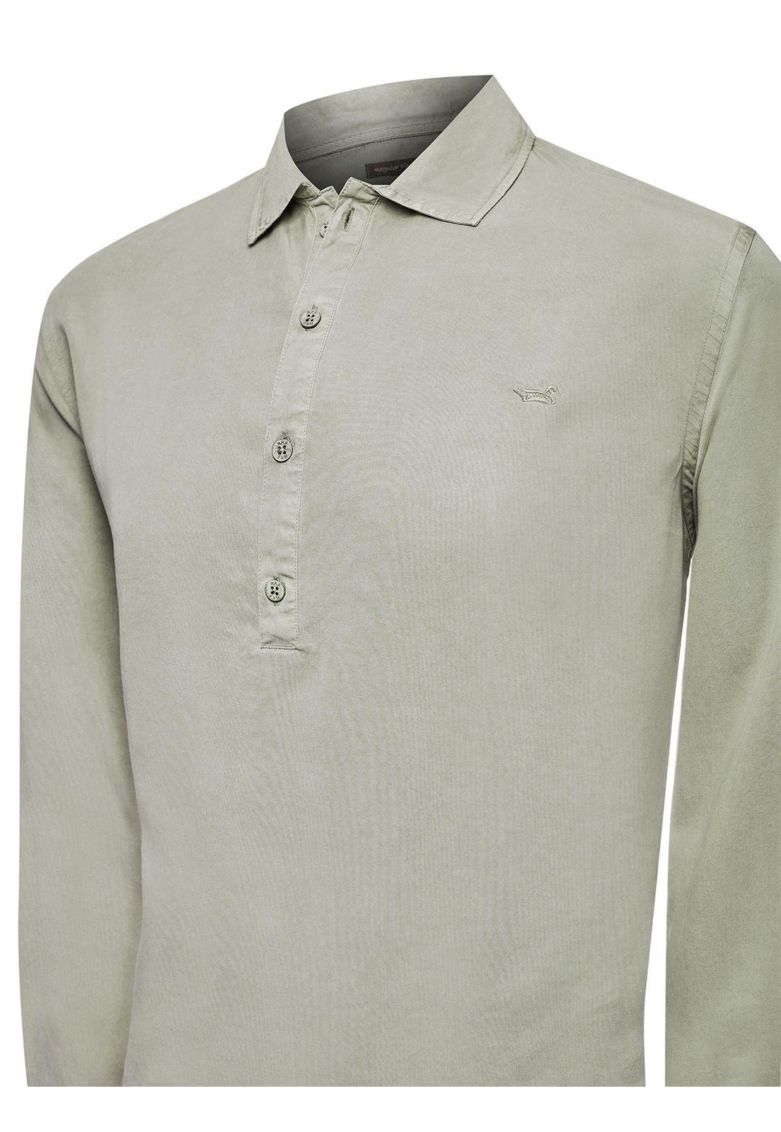 Camisa Tencel Hombre Tencelhalf Gris-3