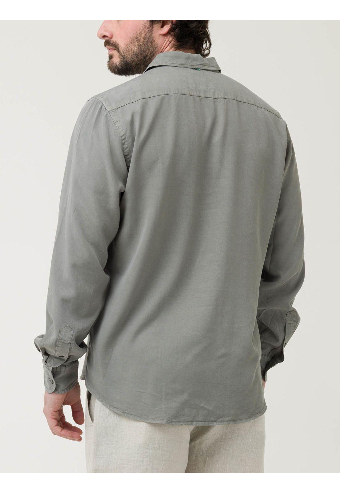 Camisa Tencel Hombre Tencelhalf Gris-5