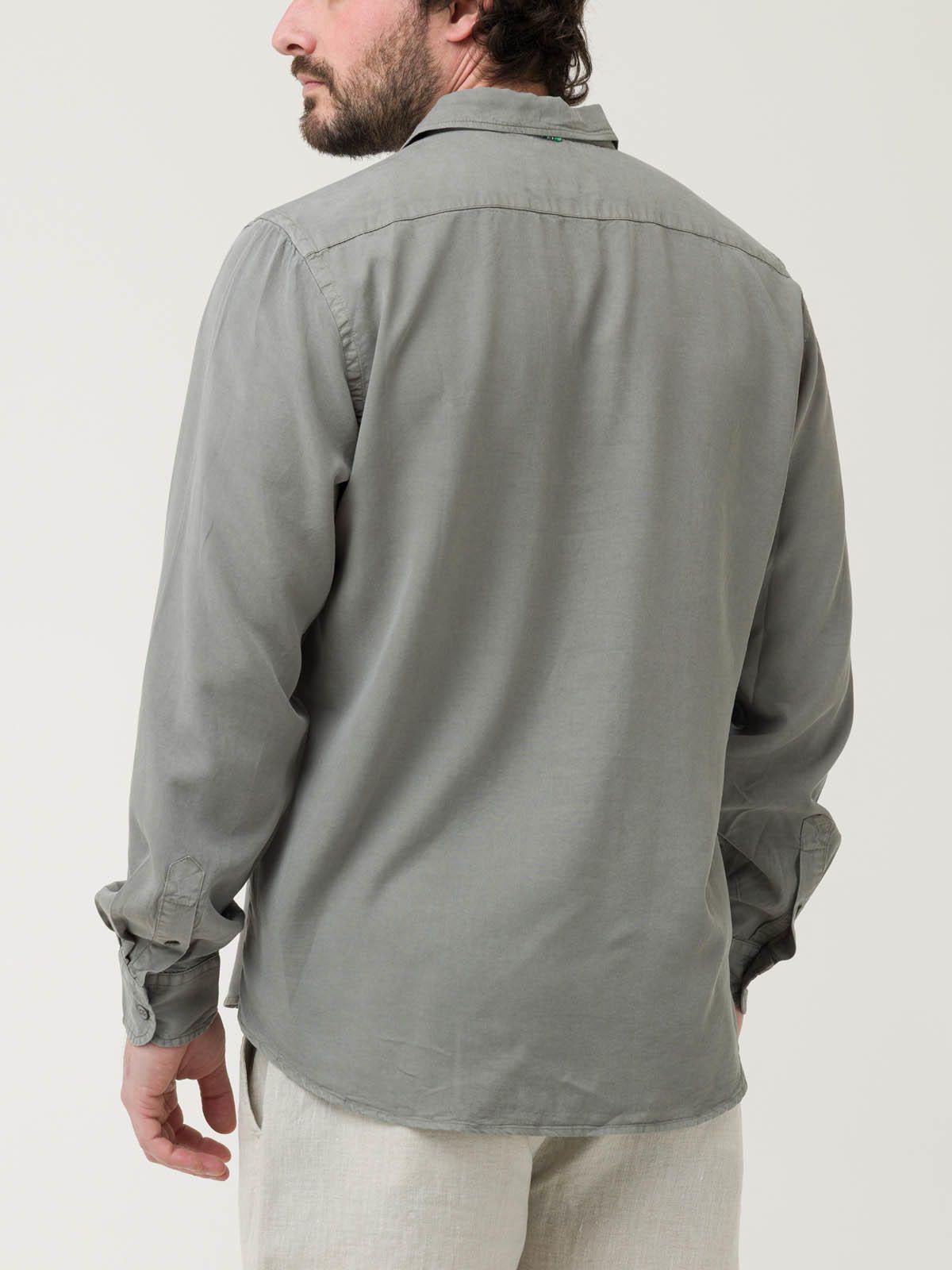 Camisa Tencel Hombre Tencelhalf Gris-5