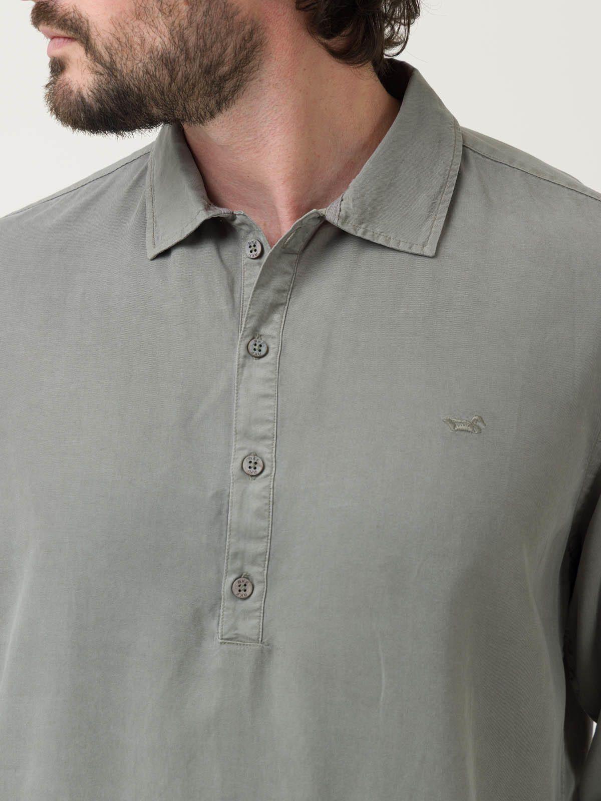 Camisa Tencel Hombre Tencelhalf Gris-6