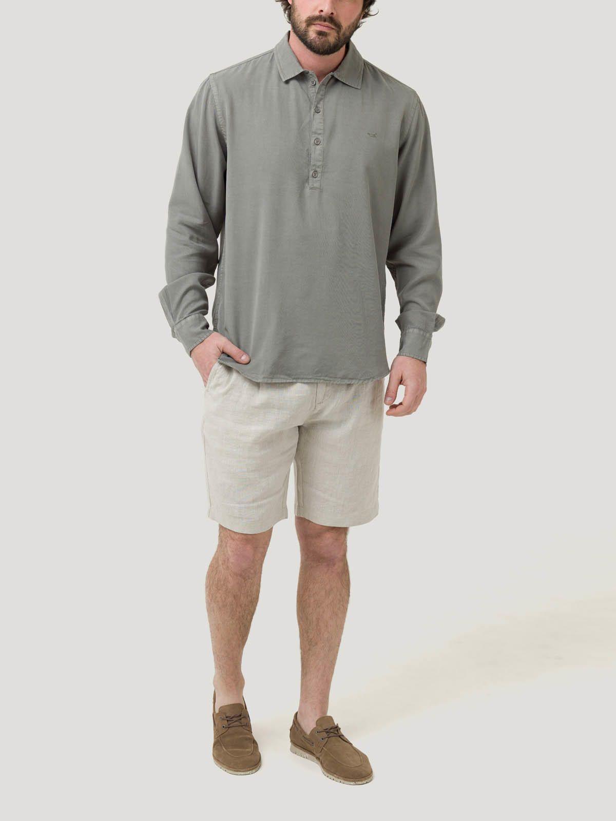 Camisa Tencel Hombre Tencelhalf Gris-7