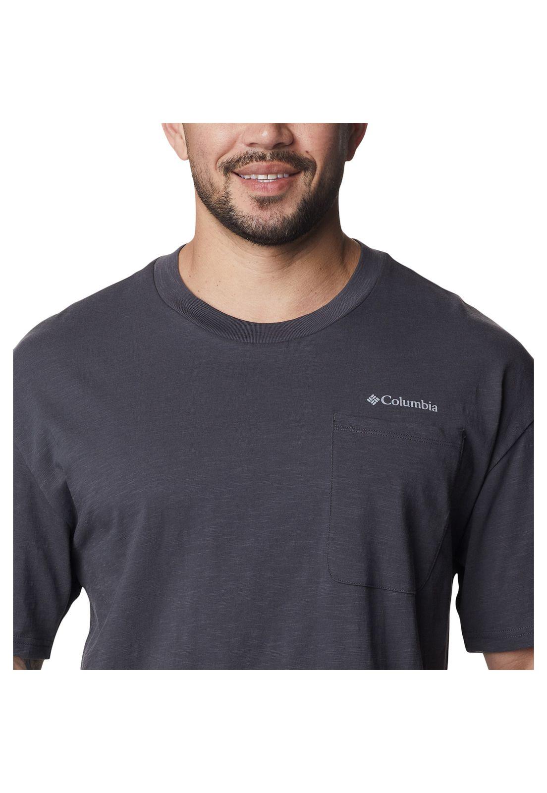 Polera M/C Break It Down Tee Gris Oscuro Hombre-1