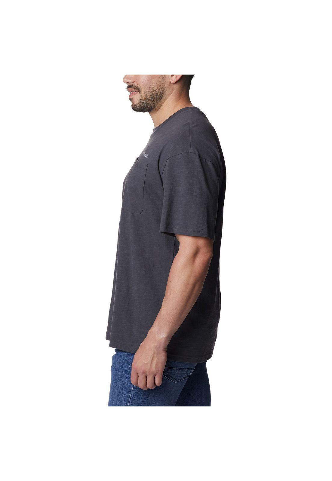 Polera M/C Break It Down Tee Gris Oscuro Hombre-4