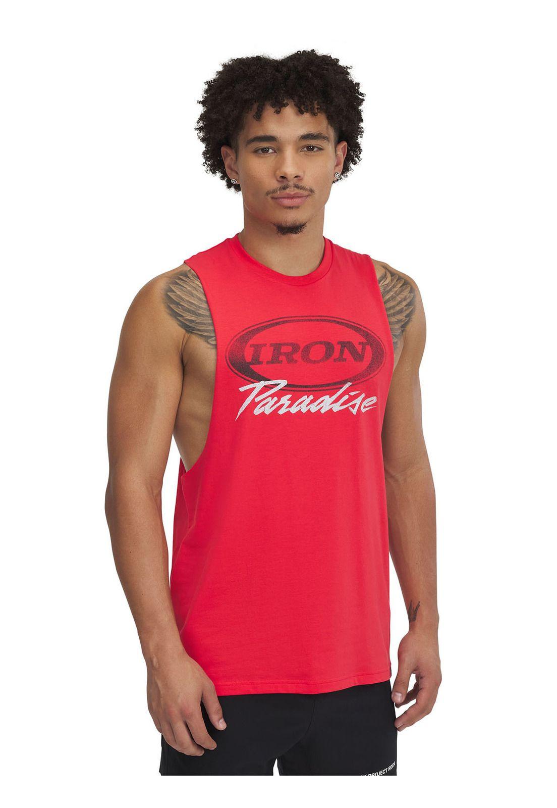 Polera Sin Mangas Project Rock Rojo Hombre-0