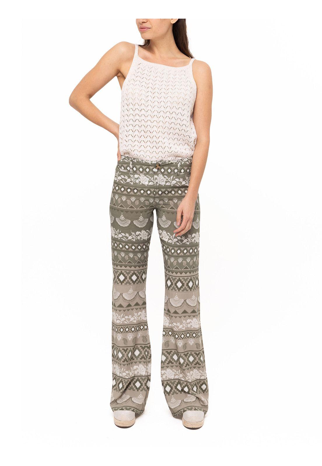 Pantalón Rayón Naussac Oliva Mujer-8