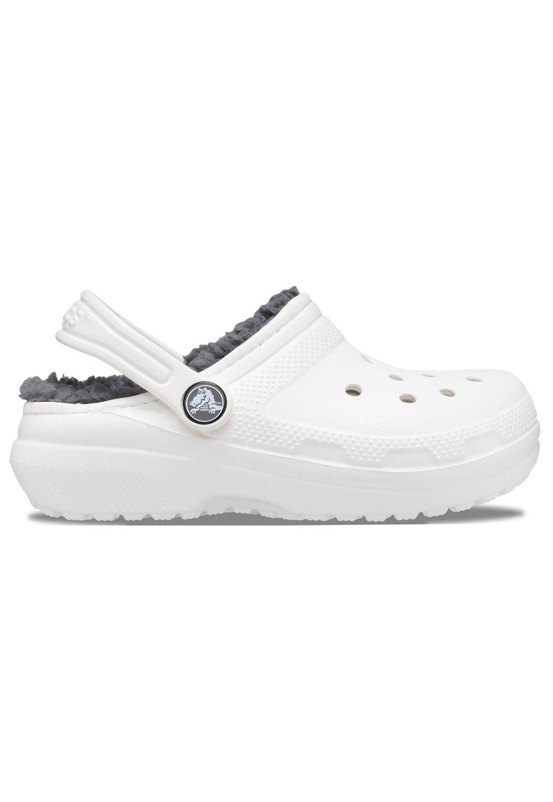 Zueco Crocs Niño Classic Lined Clog K Gris-0