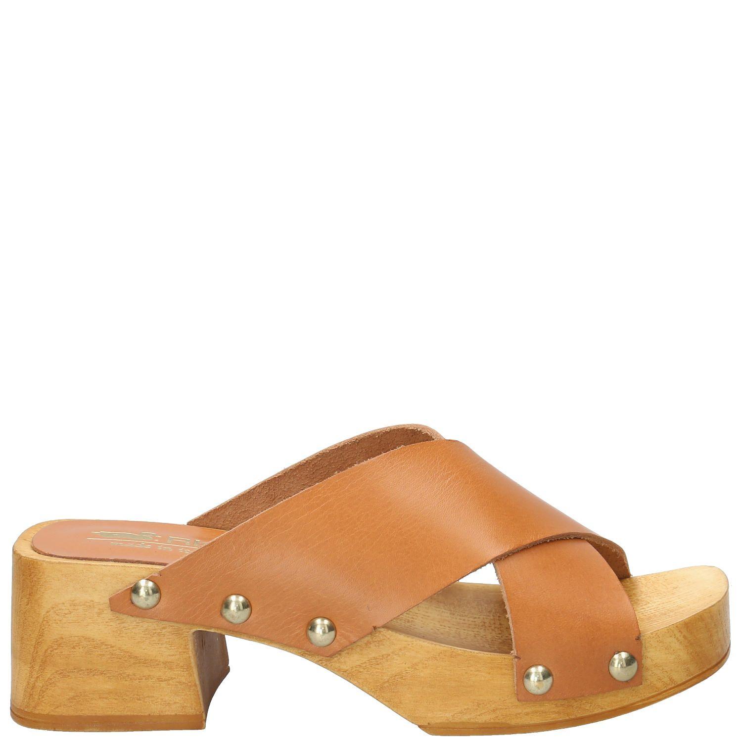 Sandalia Cuero Mujer Susa Café-0