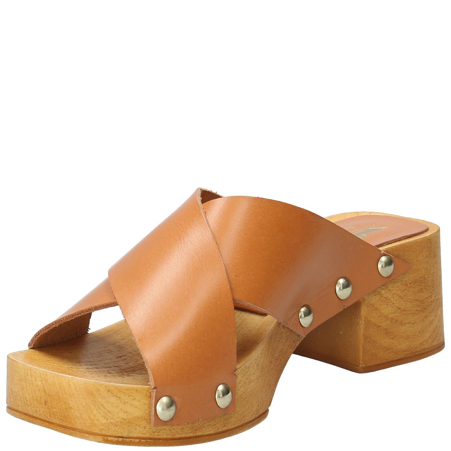 Sandalia Cuero Mujer Susa Café-4