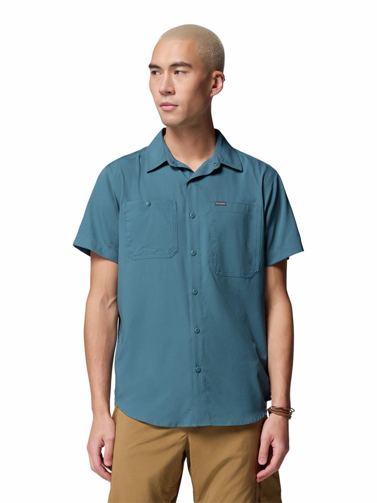 Camisa M/C Hombre Silver Ridge Azul Columbia-0