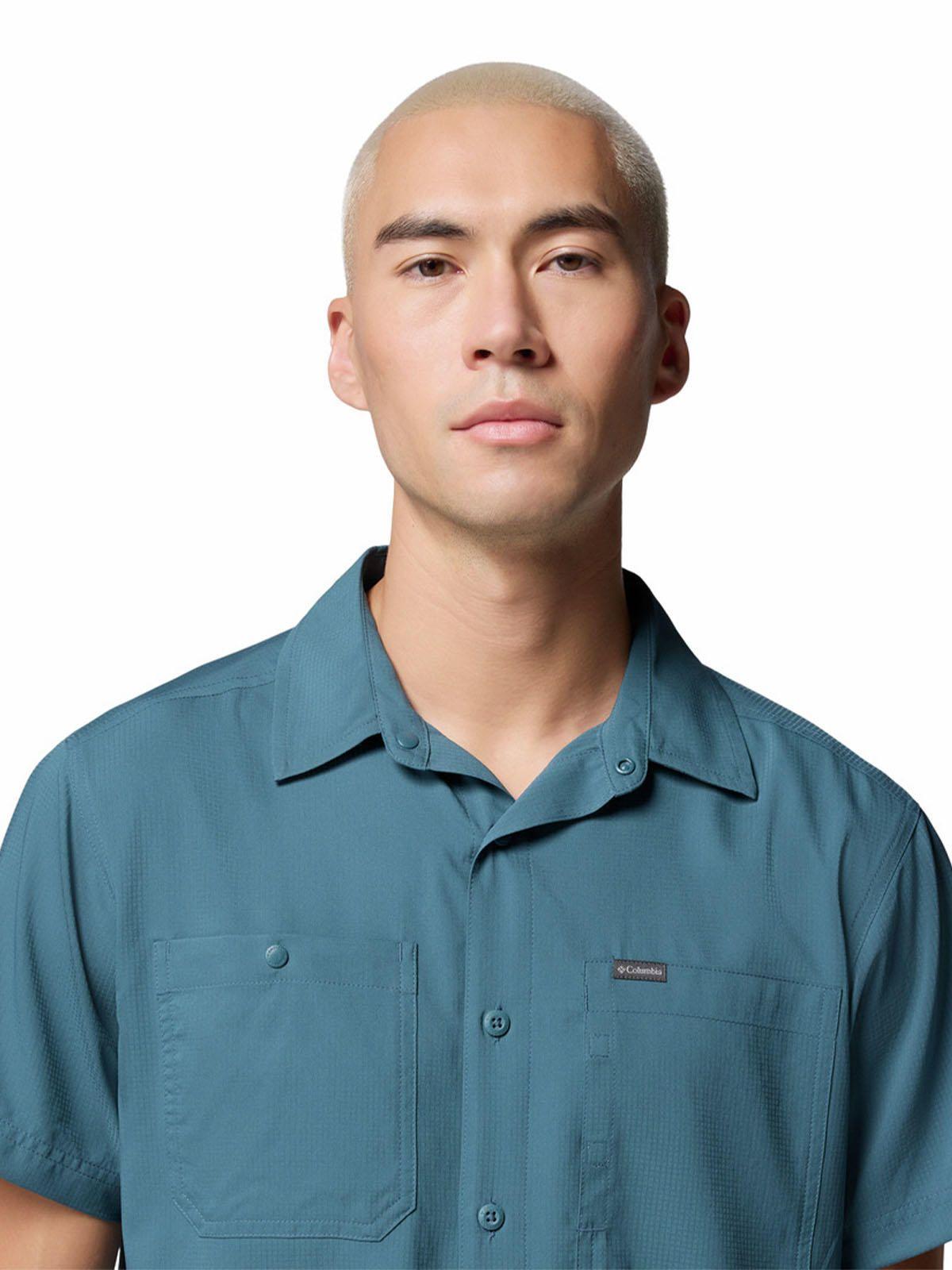 Camisa M/C Hombre Silver Ridge Azul Columbia-1