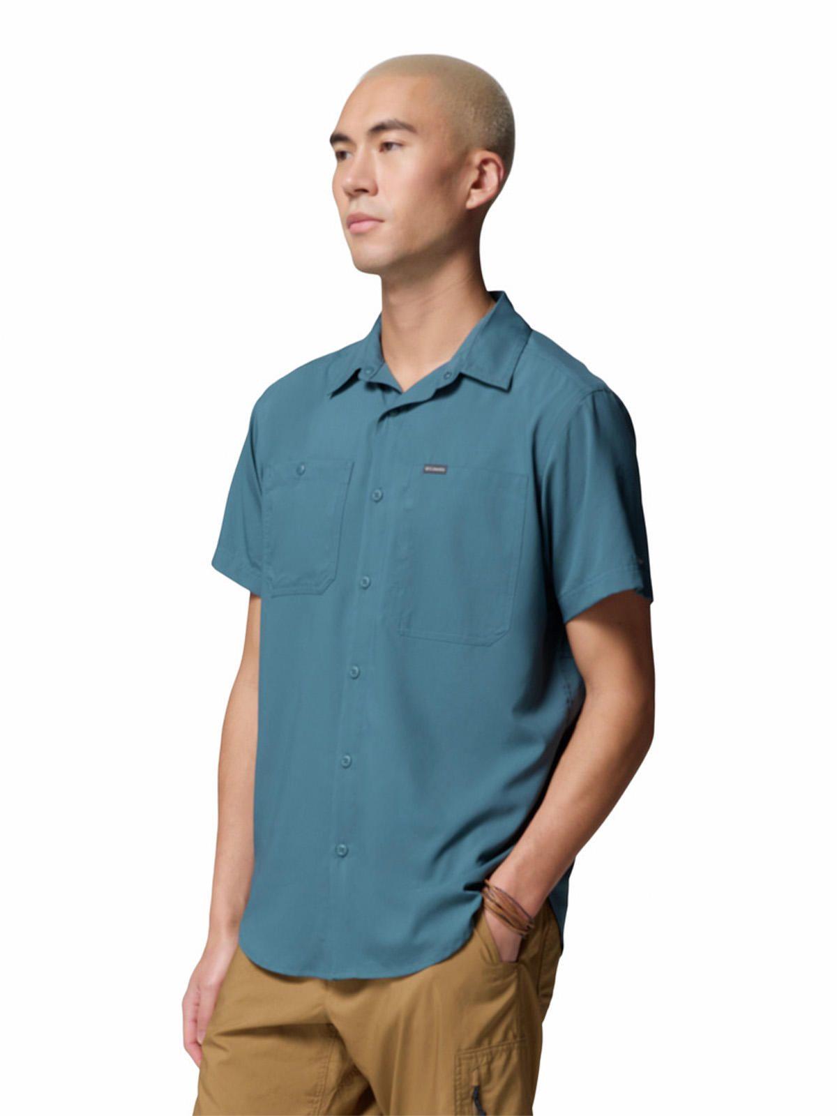 Camisa M/C Hombre Silver Ridge Azul Columbia-3