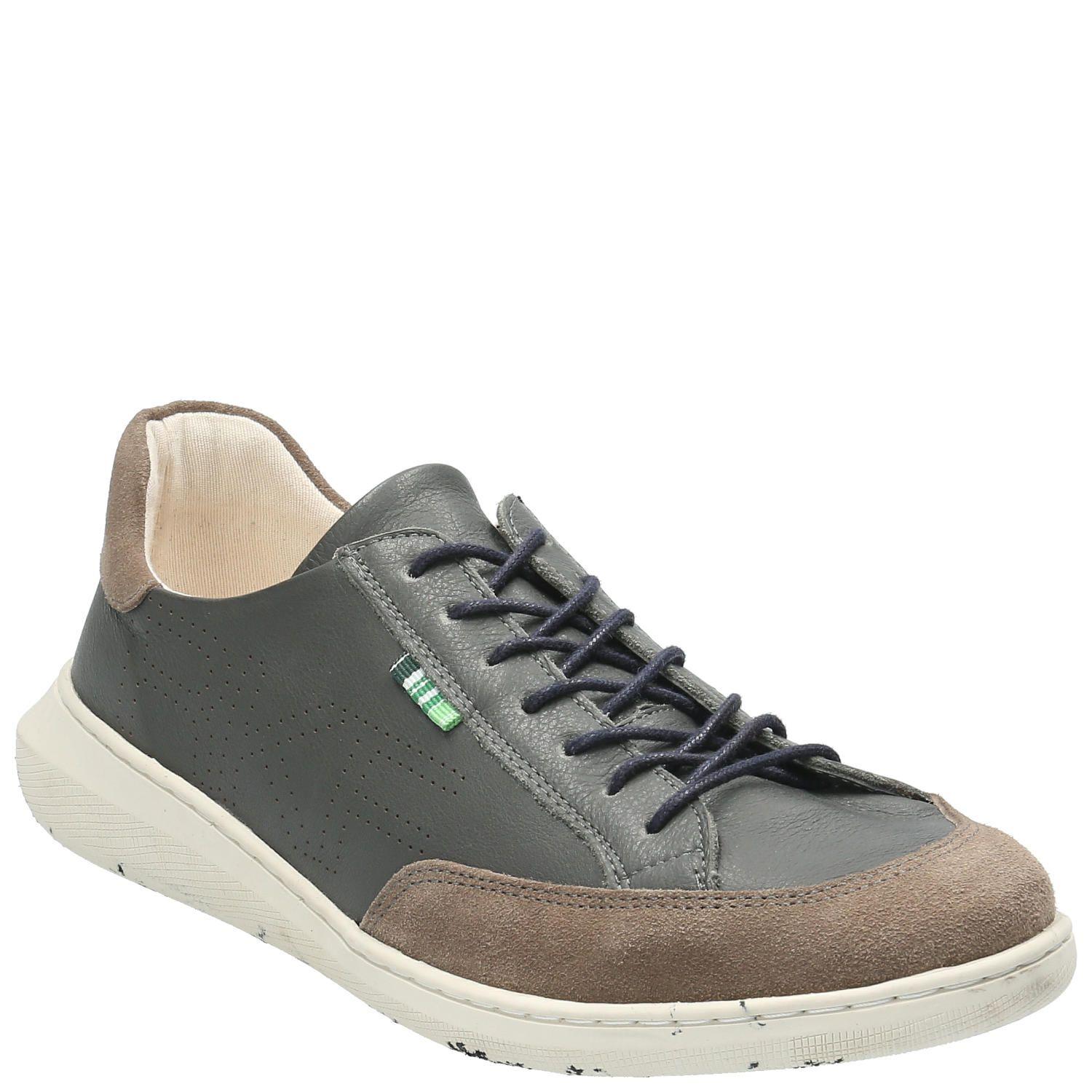 Zapatilla Cuero Mujer Gamboa Gris Oscuro-1